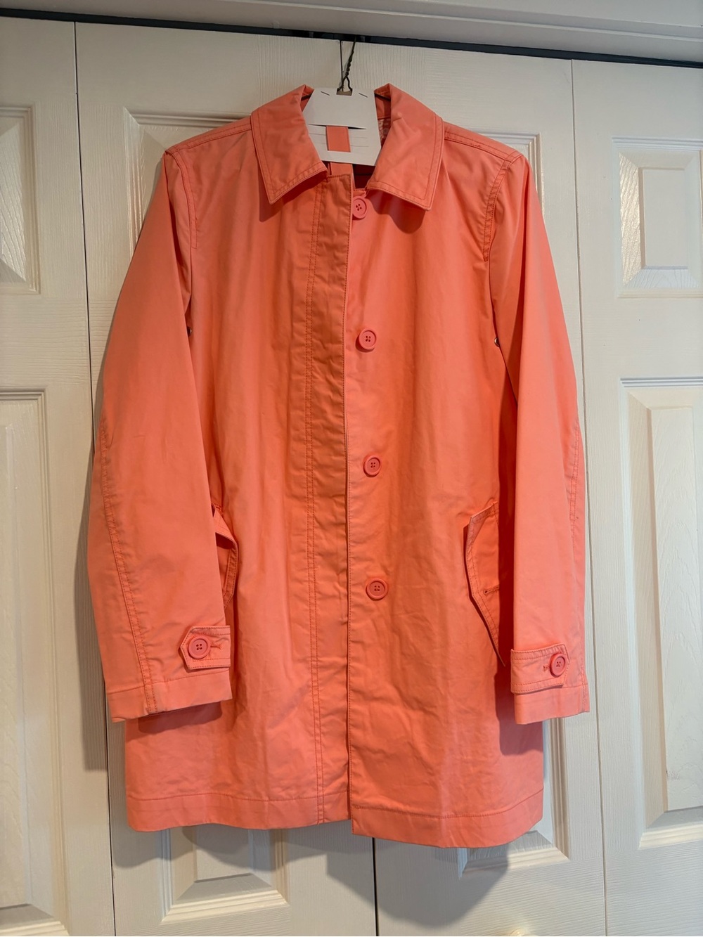 GAP Women's Coral-Orange Trench Coat